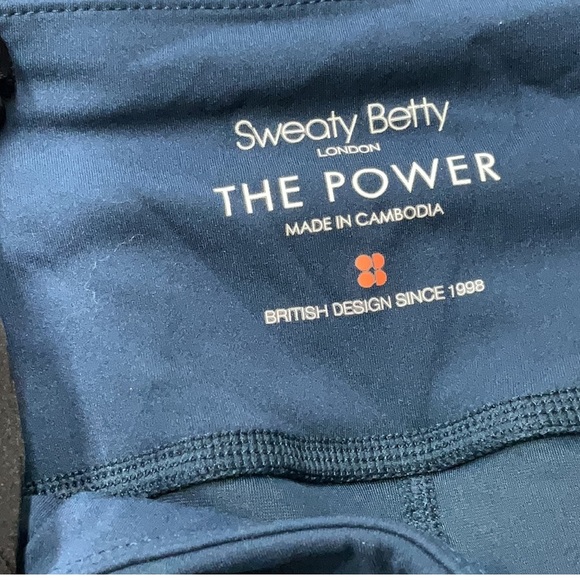 Sweaty Betty London The Power Navy Contoured Cropped Crop Leggings Size Small S - Picture 4 of 4